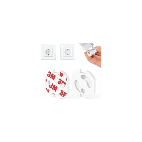 Cache Prise Bébé,10Pcs Cache Prise Bébé Français, Protection Prises Bebe, Caches Prises Electrique, Sécurité Enfant, Mécanisme Tournant (1/5)