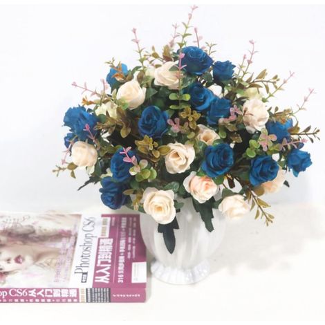 4 Pièces Fleurs Artificielles Roses Artificielles Fleur Fleurs de Roses Artificielles en Soie Fleurs Artificielles Deco Réaliste