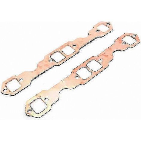 Joints de collecteur d'échappement en cuivre en deux parties compatibles avec les petits moteurs 327, 305, 350, 383, 283-400. (1/5)