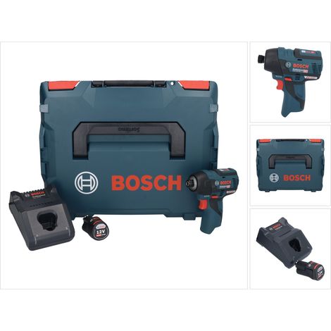 Bosch GDR 12V-110 Professional 12V Visseuse à chocs sans fil avec Porte-outils six pans creux 1/4" en Coffret L-Boxx + 1x Batterie 3,0 Ah + Chargeur GAL 1230 (1/6)