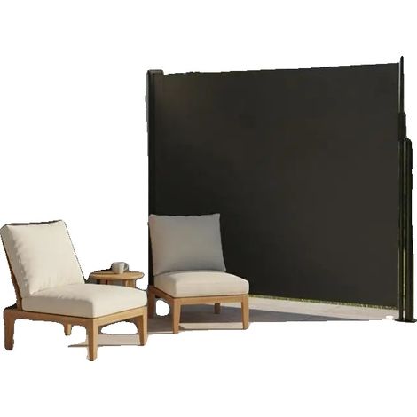 Store latéral, polyester enduit de PU, cadre en acier-aluminium, dimensions 117 cm x 300 cm, imperméable, résistant aux UV (1/5)