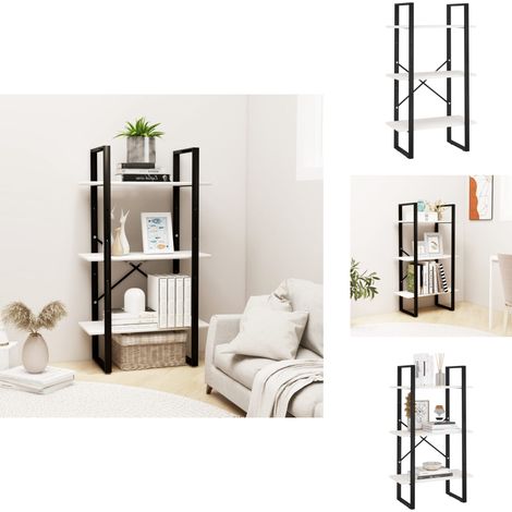 Étagère de rangement Blanc 60x30x105 cm Bois de pin massif - Bibliothèque Blanche - Étagère Bois - Meuble Rangement - Bibliothèque Design - Étagère Sur Pieds (1/5)