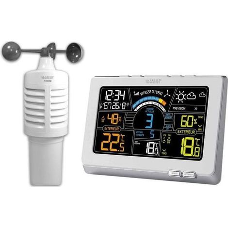 Station météo - LA CROSSE - WS6860WHI-SIL - Radio-pilotée - Anémomètre - Température extérieure (1/2)