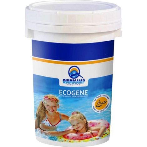 QP ecogene piscinas desmontables 1 kg , Ecogene Piscinas Desmontables 1L. -Marca: Quimicamp. -Producto granulado clorado con acción rápida desinfectante y algicida para el manteni (1/2)