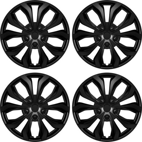 4er-Pack Universal Radkappen 16 Zoll Schwarz für Stahlfelgen (1/5)