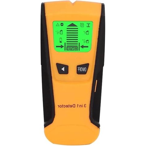 Detector de metales de pared - Montaje seguro - Detección de cables de CA - Hasta 60 mm de profundidad - Amarillo (1/5)