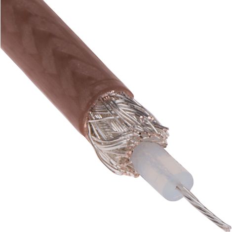 Câble coaxial RG179 RS PRO, Marron, Eca ( Prix pour Bobine de 100 Mètres )