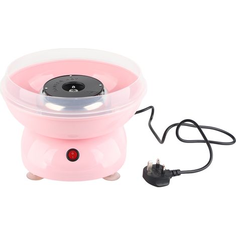 Machine à barbe à papa automatique pour fête, cadeau de Noël, rose (220V UK) (1/5)