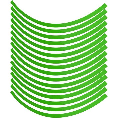 Bande adhésive réfléchissante universelle à rayures pour jantes de voiture et moto, film décoratif, 6 couleurs, vert fluorescent (1/5)