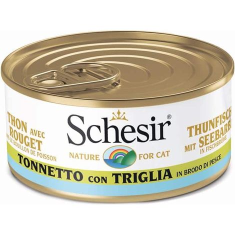 Schesir Cat Tonnetto con Triglia in Brodo - Lattina 70 Gr -