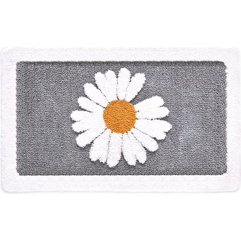 Tapis de bain en microfibre - Tapis de bain - Tapis de douche - Tapis antidérapant - Tapis de bain - Gris (1/5)