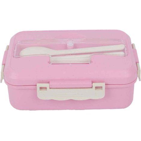 Bento-Box für Erwachsene, 3-Fächer-Lunchbox, auslaufsicherer Weizenfaser-Lebensmittelbehälter mit Löffel und Gabel, 1200 ml, für Männer und Frauen (1/5)