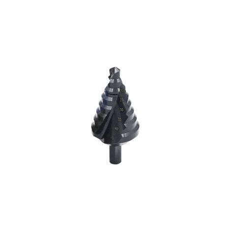 Punta da trapano a spirale a gradini per nitrurazione, multiforo da 10 mm a 45 mm, per un totale di 8 misure di foro per tagliare, allargare fori, lamiera, PVC, lavorazione del legno - Crezuo