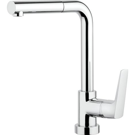 Miscelatore monoc. lavello con doccia estraibile spartaco cromo