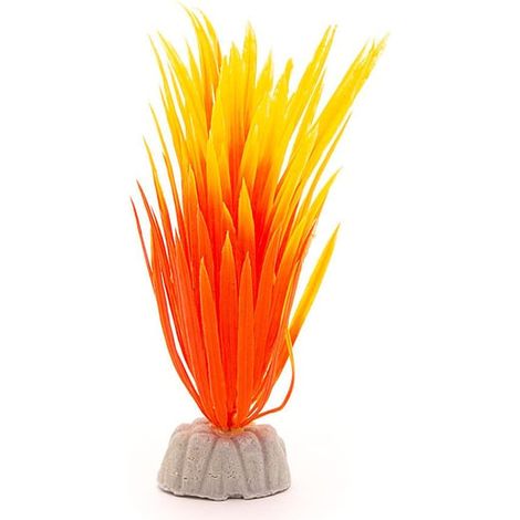 Plante artificielle pour aquarium - Herbe marine rouge/orange