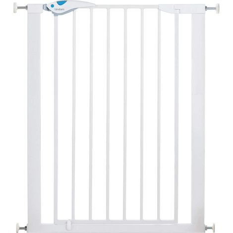 Munchkin Lindam Cancello per Scale in Acciaio Legato, Cancello di sicurezza in acciaio per bambini e cani, Facile da installare, senza viti, Altezza 91,4 cm, 76-82 cm, Bianco (1/2)