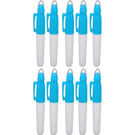 Lot de 10 marqueurs de golf, stylos à bille étanches à l'huile, outils portables pour tracer des lignes de balle, destinés au dessin et coloriage, couleur bleu ciel (1/5)