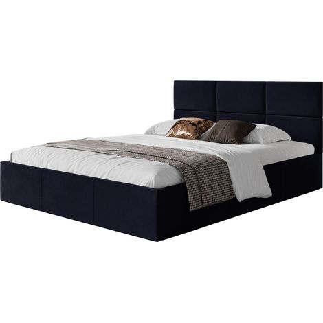 Selsey Nestio – Polsterbett 140x200 mit Bettkasten, Samtbezug, marineblau (1/4)