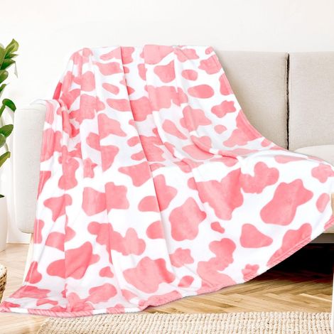 CCYKXA Warm fleece blanket for double bed, pink (1/5)