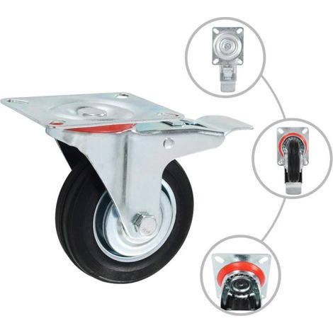 vidaXL 12 pcs Roulettes pivotantes 100 mm