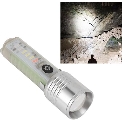 LED-Taschenlampe, wiederaufladbare Hochleistungs-Taschenlampe, ultrahelle Mini-UV-Taschenlampe mit Magnetverschluss und Multifunktionsfunktion (1/5)