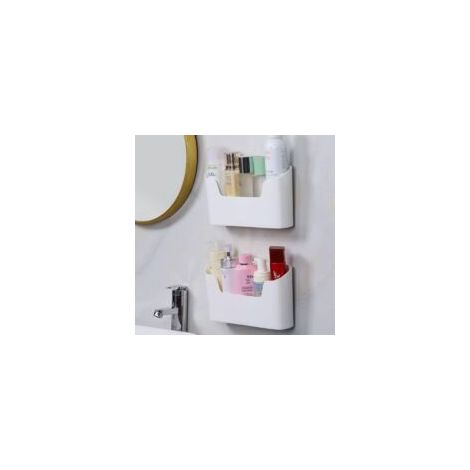 Set di 2 scatole portaoggetti per ante di mobili da cucina, scatole adesive da parete, scatole organizer per armadio/bagno/frigorifero per oggetti vari - Crezuo