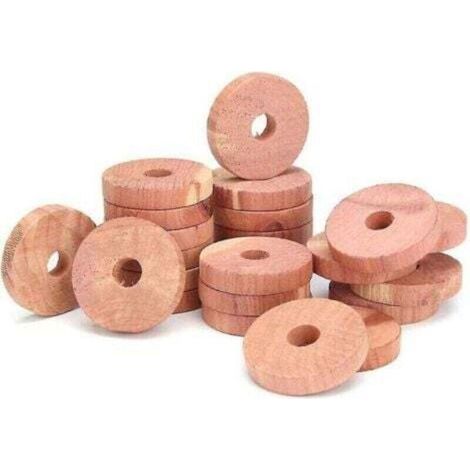 Lot de 30 anti-mites naturels en bois de cèdre, écologiques sans produits chimiques, pour protéger vos armoires de rangement (1/5)