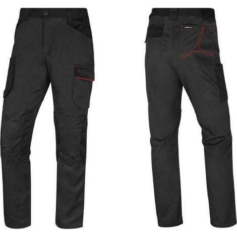 pantalón de trabajo m2pa3str. multibolsillo. rodillas preformadas. gris/negro/rojo - delta plus ropa bicolor gris rojo talla xxl