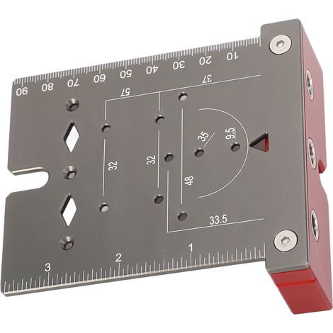 Kit de scie cloche pour charnières et travail du bois, outil manuel 3 en 1 pour perforer et fixer les plaques de jonction (35 mm).