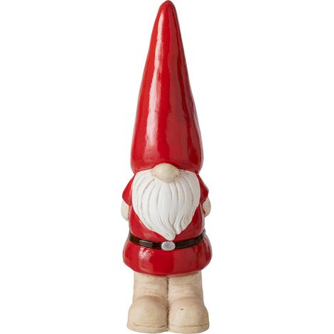 Statue Lutin Père-Noël Extérieur "Wandrille" 61cm Rouge (1/4)