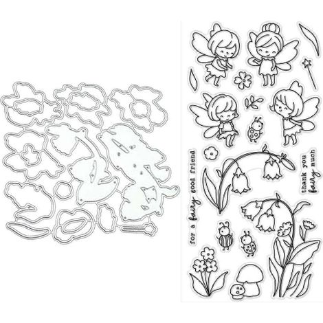 Stanzformen aus Metall mit Feenmotiven zum Ausschneiden von Schablonen für DIY-Scrapbooking-Fotoalben