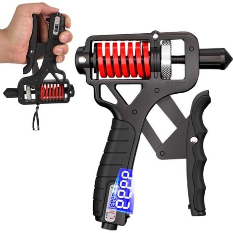 Griffkrafttrainer – Verstellbarer Handtrainer – Stärkt die Handkraft – Einstellbarer Widerstand – 5–165 kg – Schwarz (1/5)