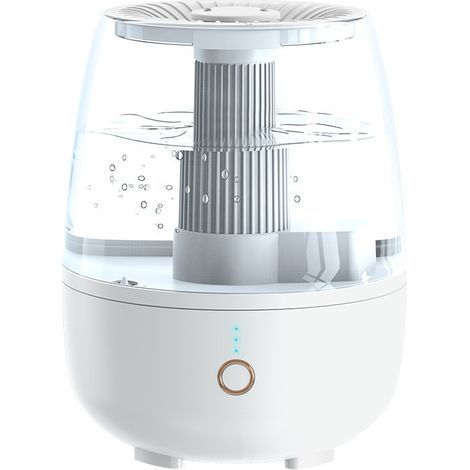 Humidificateur d'air blanc, grande capacité, humidificateur à double pulvérisation, mini humidificateur de bureau à brume fine, purificateur d'air hydratant.