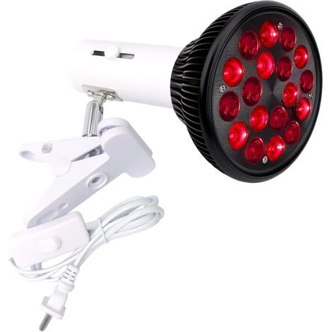 Lampe Thérapie Lumière Rouge - Infrarouge 660nm 850nm E27 Pour Visage Corps épaules Genoux - 1 Pièce (1/5)