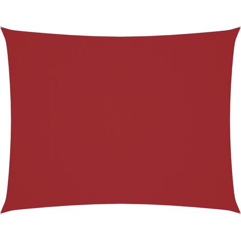 Maison Exclusive - Toldo de vela rectangular tela Oxford rojo 5x7