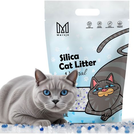 Mersjo Neutral Silikon-Katzenstreu 3,8 l