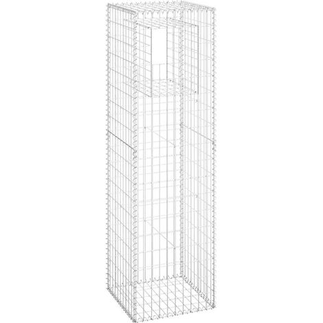 Poteau à panier de gabion 50x50x180 cm Fer vidaXL