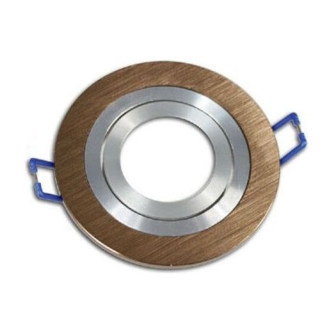 Douille Projecteur Encastrable Pour Projecteur Rond Orientable En Acier Douille P2 Brun