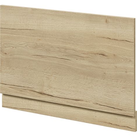 Autumn Oak MDF 800mm End Bath Panel with Plinth (1/4)