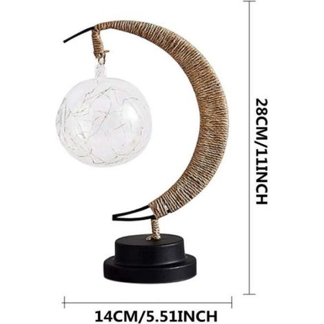 Lunar Lamp - Lampe Lune LED Veilleuse Galaxie à Suspendre Lampe Lune, Lune Veilleuse Cadeau Souvenir (Warm) (1/4)