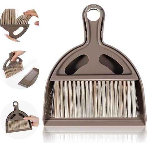 Mini Dustpan and Brush Set Handheld Mini Broom and Dustpan Set Small Broom and Dustpan Set for Kitchen Desk Counter Sofa Kitchen Office Pet Care and Outdoor Camping Tent