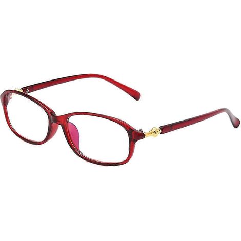 paire de lunettes d'ordinateur anti-lumière bleue, monture en polycarbonate, protection UV, sans correction, bloquant la lumière bleue-Red