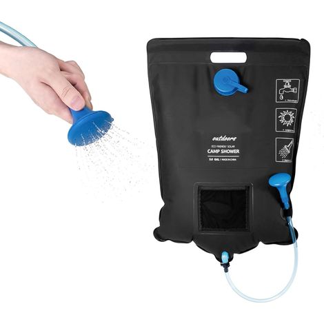 Sac de douche solaire extérieur, douche de Camping, sac de douche environnemental EVA, douche extérieure Portable 20L (1/4)