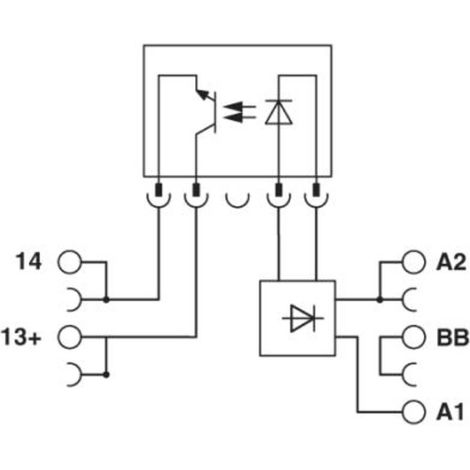 Relais statique phoenix contact plc-opt-24dc/v8c/sen modulaire 24V DC (1/2)