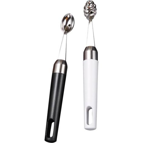 2 pièces Cuillère à Fruit Inoxydable pour Boules de Melon et Pastèque (1/5)