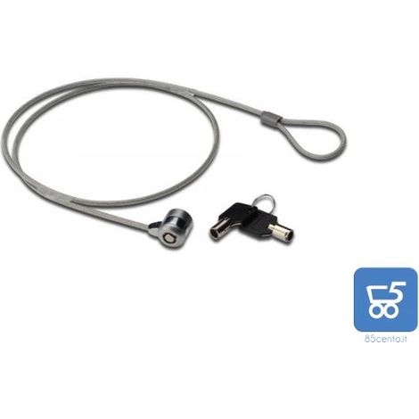 Cavo di Sicurezza per Portatile Notebook Laptop con chiave 1,2 Metri Acciaio 4 mm