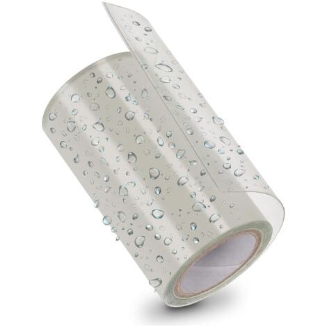 Bande imperméable transparent (10cm x 150cm) Ultra Fort pour reparation des piscines et tuyaux (bande de réparation d'urgence/bande d'étanchéité auto-adhésive pour l'étanchéité sous l'eau) (1/5)