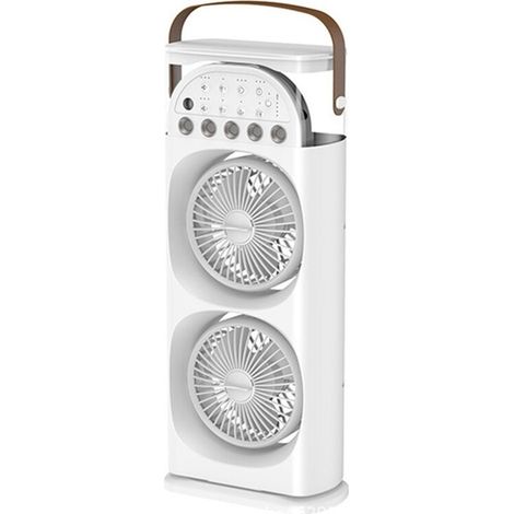 Humidificador de cinco orificios con ventiladores dobles, enchufable, multiposición, luz de colores, capacidad, modelo enchufable para dormitorio (1/4)