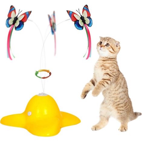 Jouets pour chats, jouets interactifs pour chats d'intérieur, jouet papillon pour chat, jouets amusants pour chatons, sons de papillon électroniques réalistes (1/5)