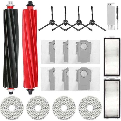 Accessoires pour aspirateur Roborock Qrevo Master, XU, Contient 1 brosse principale, 2 filtres HEPA, 6 sacs à poussière, 4 chiffons de - KZQ (1/4)